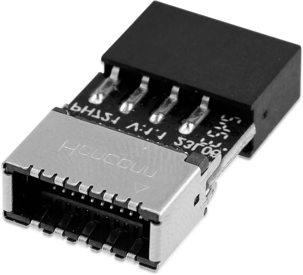 USB 3.2 Gen 1 Header Adapter, 9Pin to Type-E/USB C Front Panel Adapter Mot