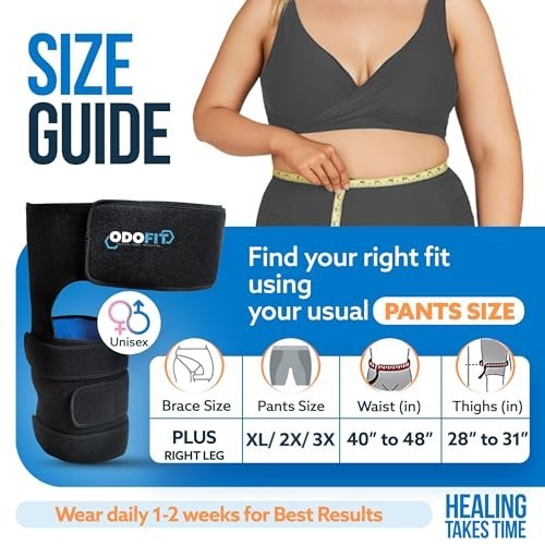 5-in-1 Hip Brace for Pain Relief - Adjustable Compression Wrap for Sciatica, Gro