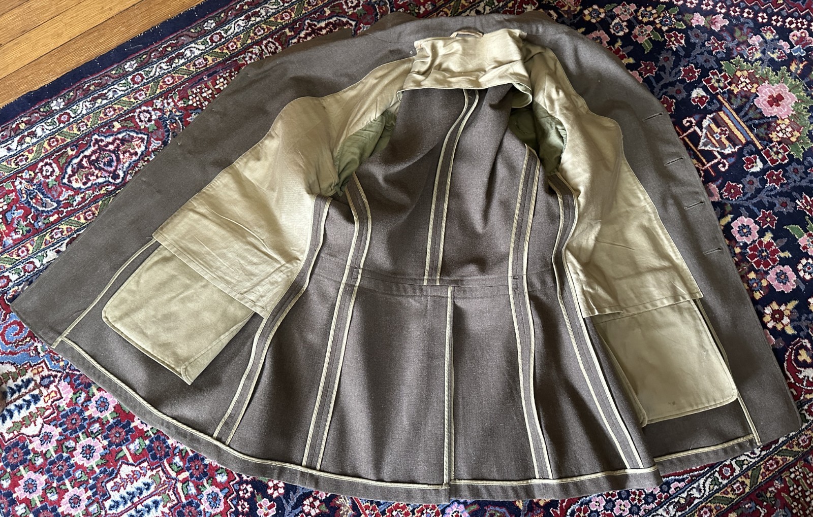 WWII 63rd Infantry Div Named Officer Uniform Overcoat Jacket Ribbon Medal Photo