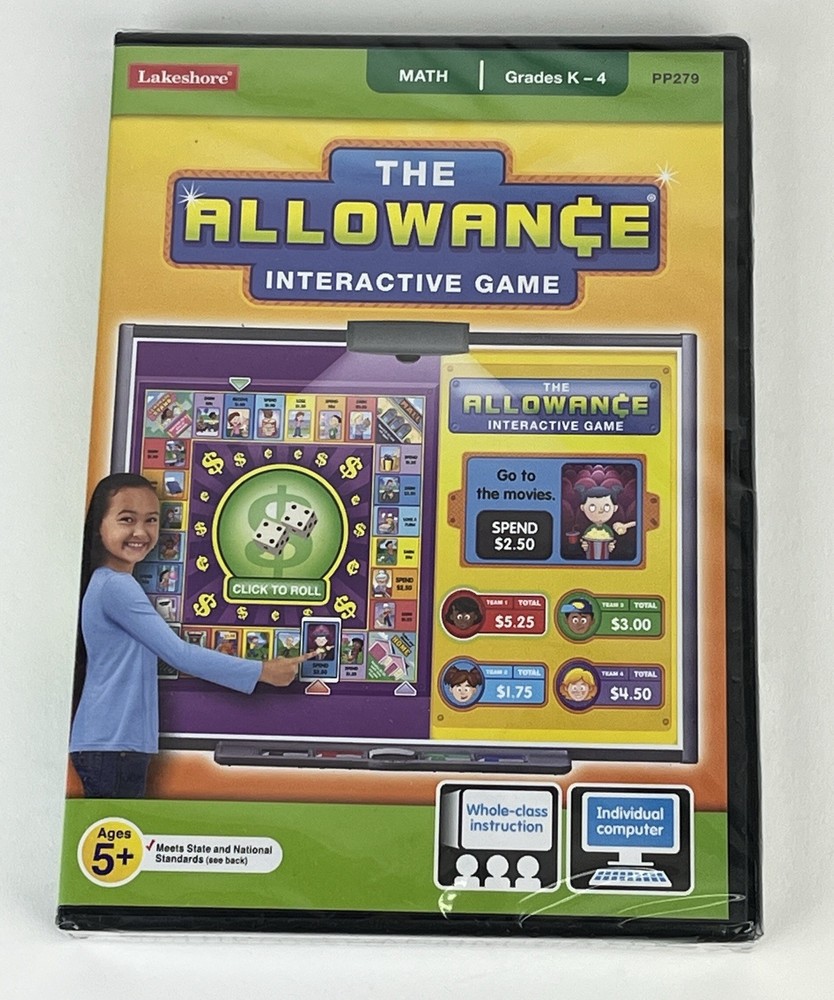 The Allowance Interactive PC Game Lakeshore Math Grades K-4 New Sealed