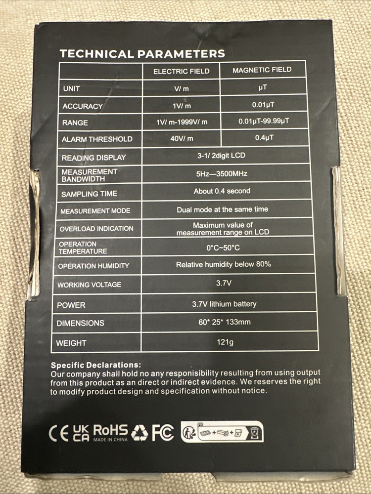 Erickhill EMF Tester - RT-100