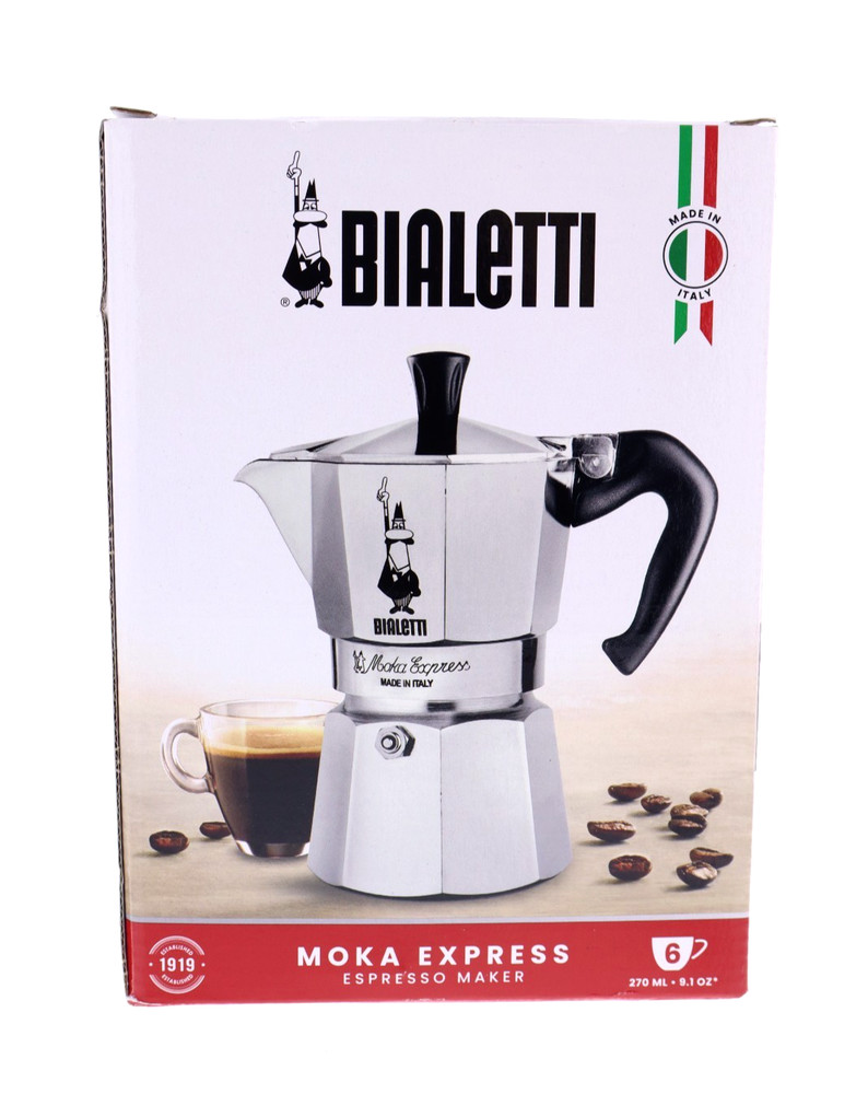 Bialetti Moka Express 6 Cup Coffee Maker Press