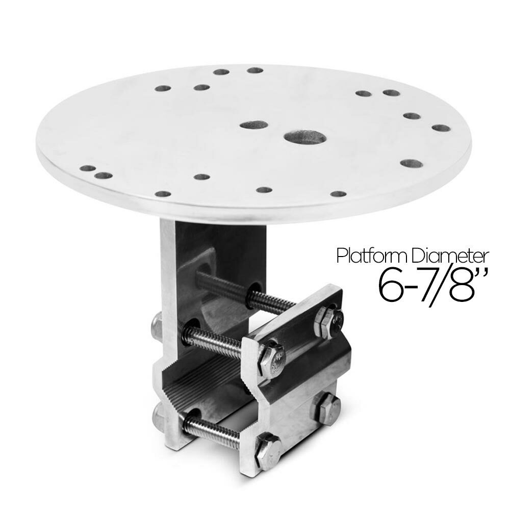 High Profile Amber LED Light Beacon & Aluminum Mirror Mount Bracket Kit