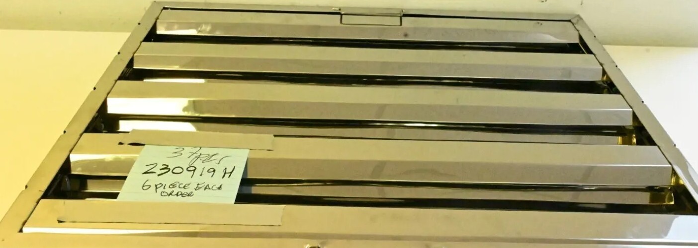 Serv-Ware 25x20x2 Stainless Steel Hood Grease Commercial Exhaust Filter Baffle