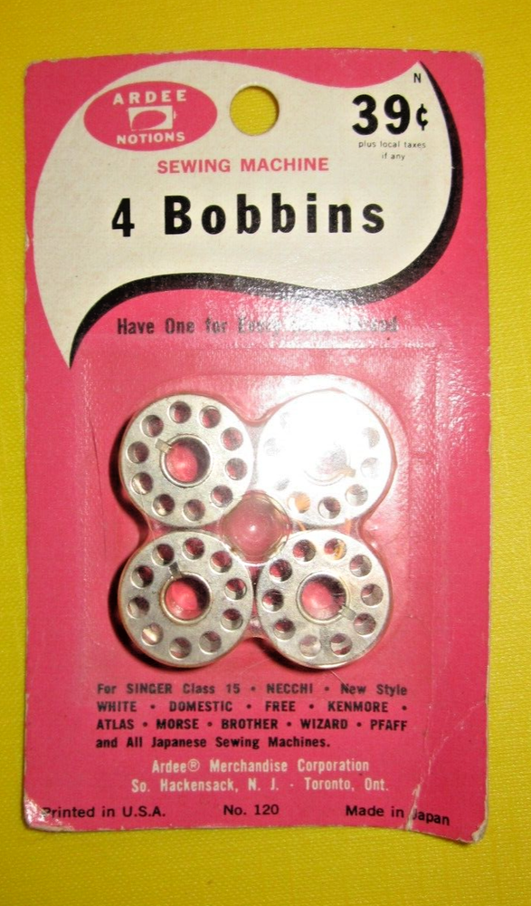 Vintage Ardee Sewing Machine Bobbins 10 hole