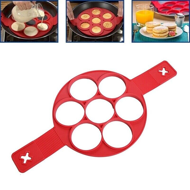 New Nonstick Pancake Maker Mold Silicone Egg Ring Maker Perfect Cooking Tool