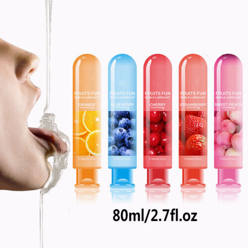 Edible Fruit Flavor Lubricant Gel Oral Sex Lube Sexual Mild Massage Oil Adult