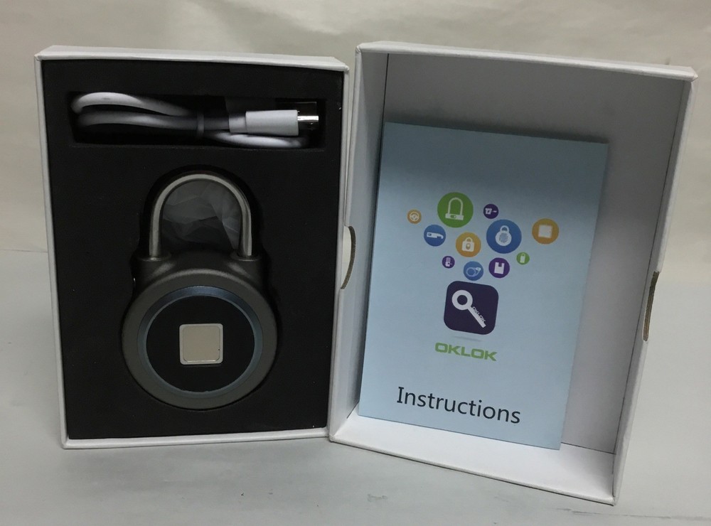 Fingerprint Padlock, Bluetooth Lock, Mobile APP, Smart Padlock, Waterproof