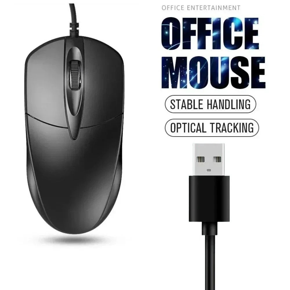 USB 2.0 Optical Wired Scroll Wheel Mouse  PC Laptop Notebook Desktop Black Mice*