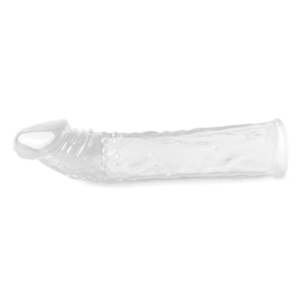 Extra 2" Penis Extender Sleeve with Ball Loop, Reusable Condom 20% Girth 7.2"
