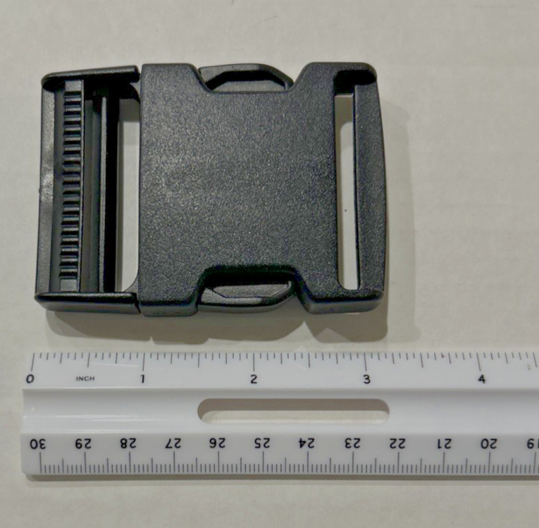 Large 2” plastic heavy duty quick connect release buckle clasp strap closure