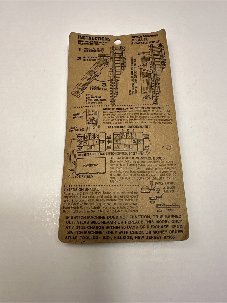 Atlas #63 Right Manual Switch Machine