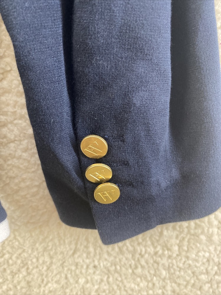 Houston White Navy Blue Jacket Size Small
