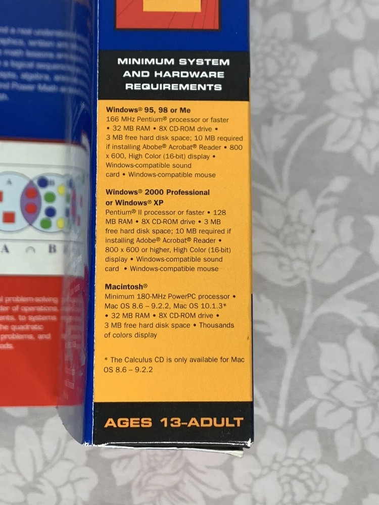 NIB The Learning Company Mind Power Math: High School for PC, Mac (A4)