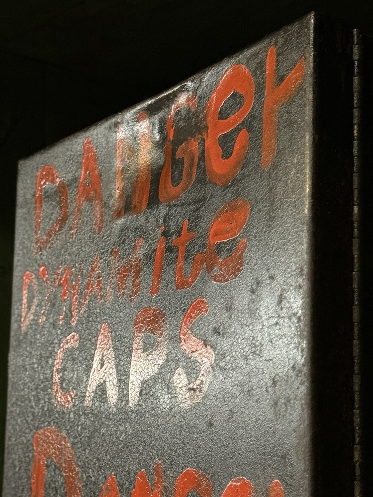 Antique Dynamite Box, Danger Dynamite Caps Lock Box