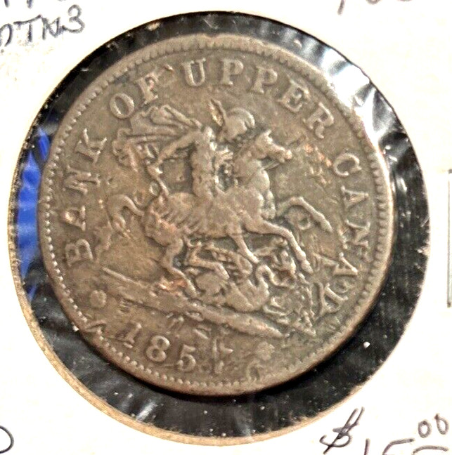 Upper Canada 1857 penny KM TN3 VF