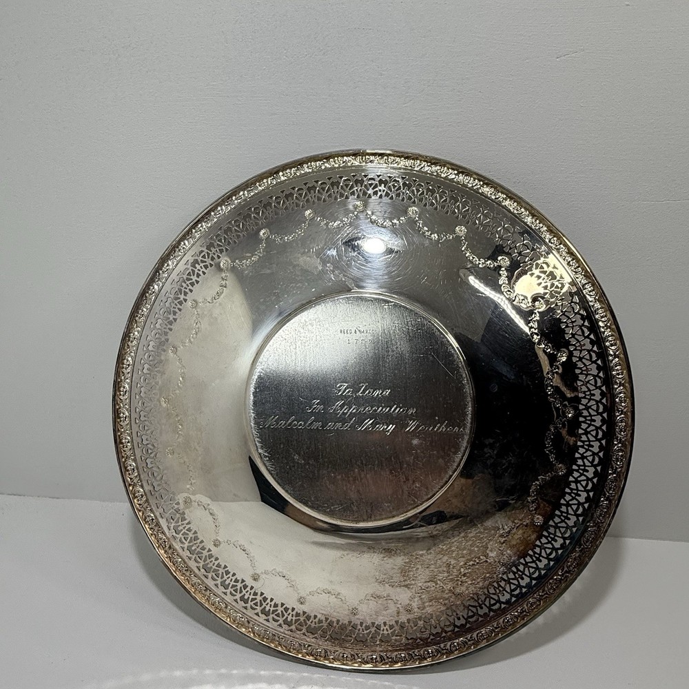 Silver Plated Plate Reed & Barton #1703 10.25” Serving Platter Sandwich Tray G.C