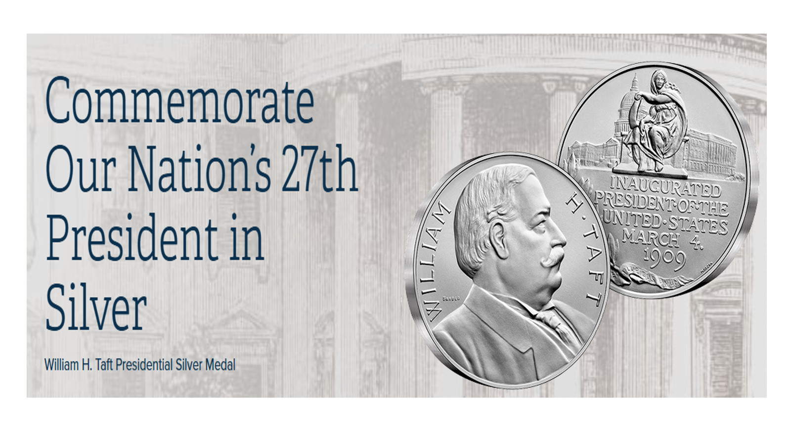 2025 (P) William H Taft Presidential Silver Medal NGC MS 69 +Mint Box&COA & RARE