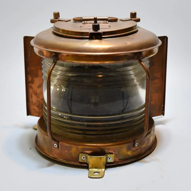 Authentic Vintage Copper Port Navigation Ship Light