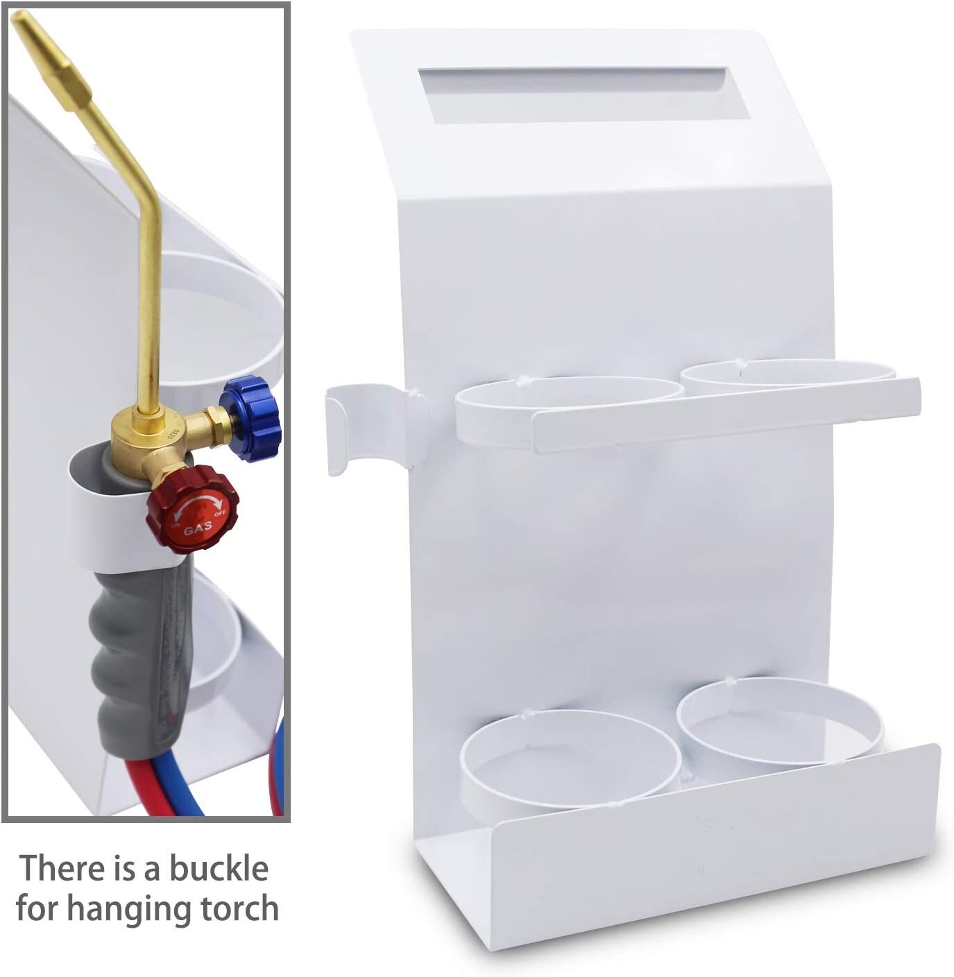 Oxygen MAPP Torch Kit W/ Pressure Meter W/ Tank Support, Glasses And Flint Spark