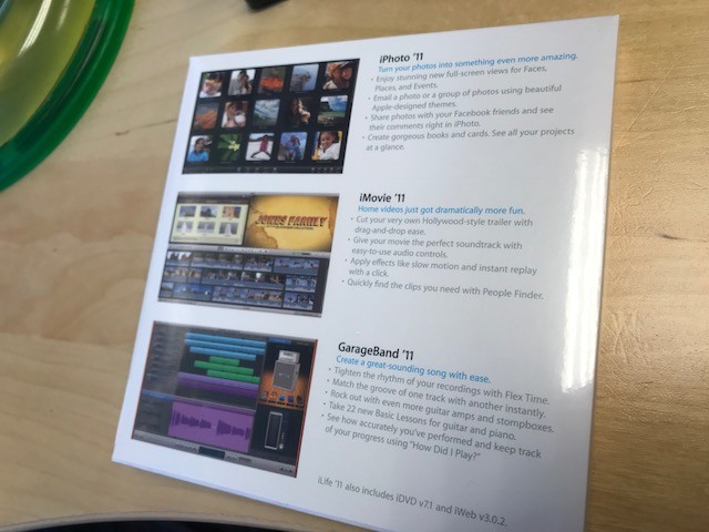 Mac Apple iLife 11 - 1 User Full Version MC623Z/A Macintosh DVD in sealed box