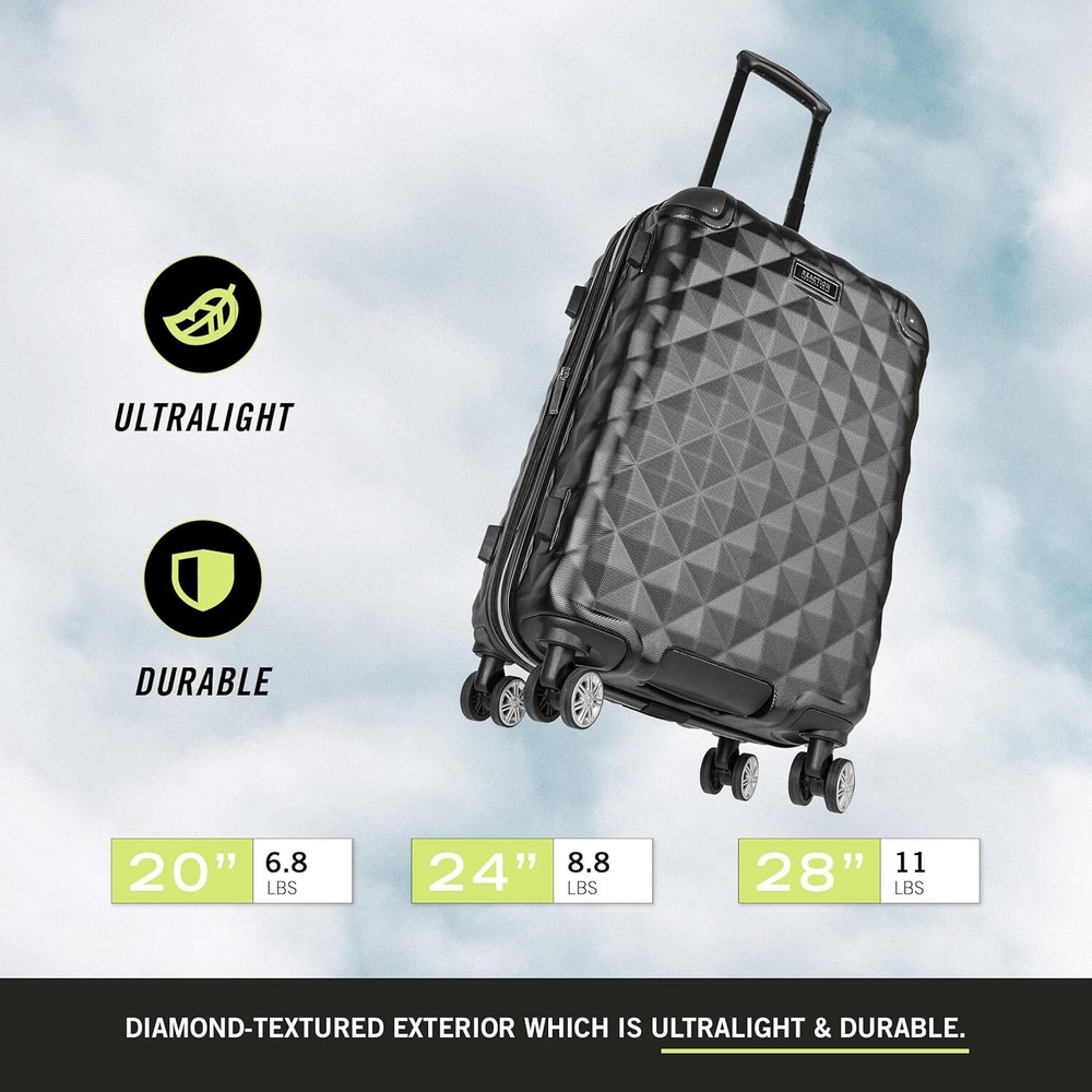 Diamond Tower Collection Lightweight Hardside Expandable 8-Wheel Spinner Trav...