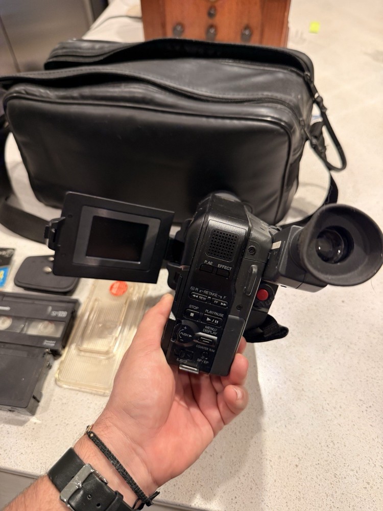 JVC Compact VHS Camcorder Bundle w/ Bag & Tapes | No Battery | Untested AS-IS