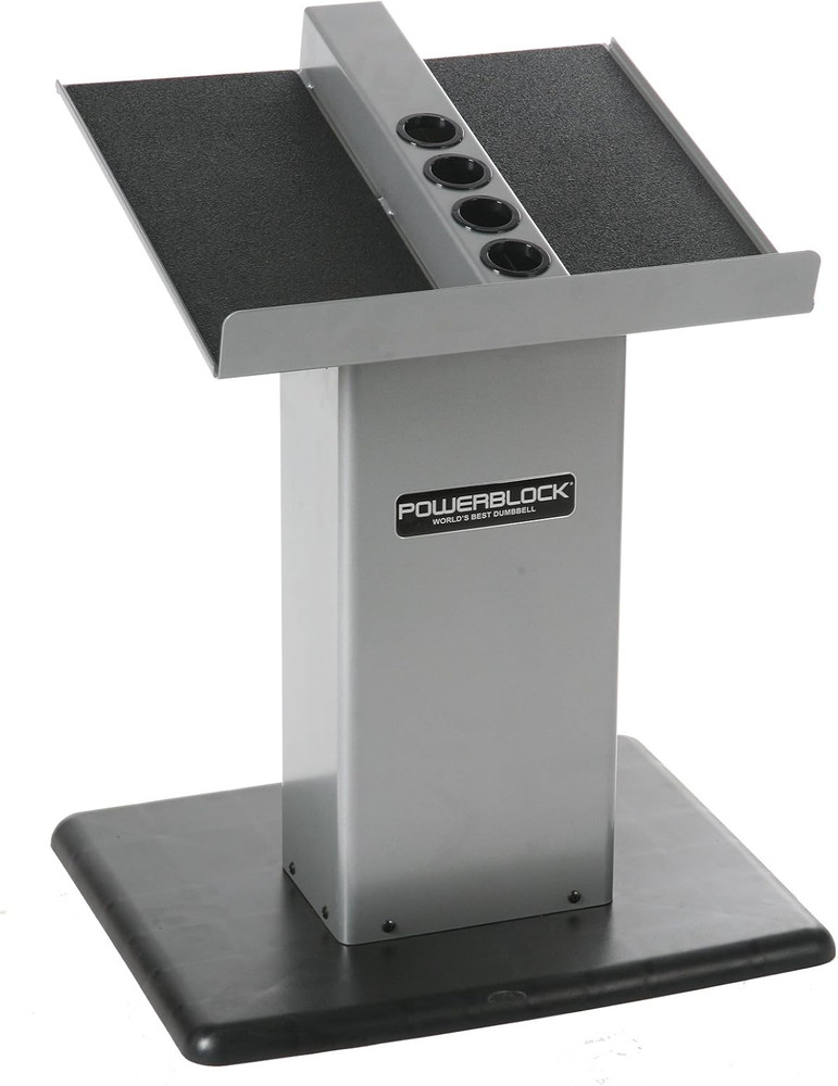 Large Column Stand, Dumbbell Rack & Weight Rack,Silver/Black