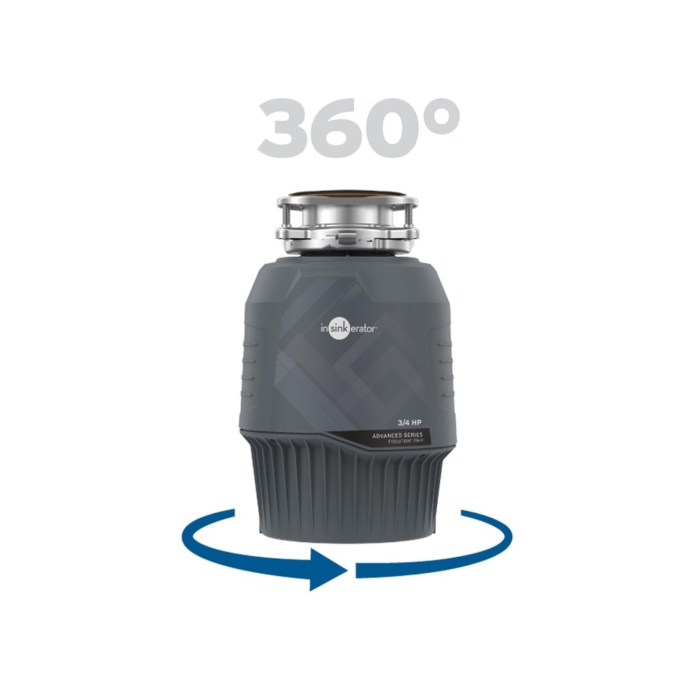 InSinkErator EVOLUTION 0.75HP 3/4 HP, Advanced Series EZ Connect Continuous F...
