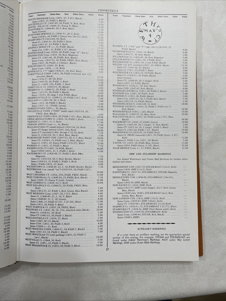 American Stampless Cover Catalog 3rd Edition 1978.