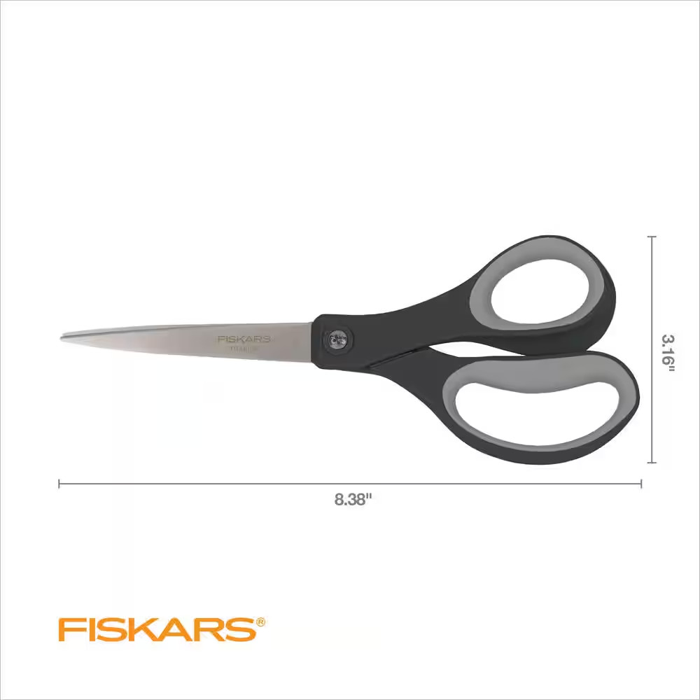 Everyday 8 In. Titanium Scissors with Softgrip (2-Piece) NEW