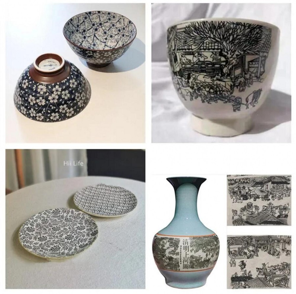 11-Pattern Ceramic Decals Pottery Transfers Glaze/Underglaze Papers Waterslide