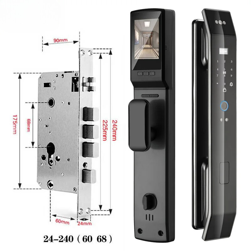 3D Face Real-time Intercom Smart Door Lock Intelligent Electronic Key Unlock