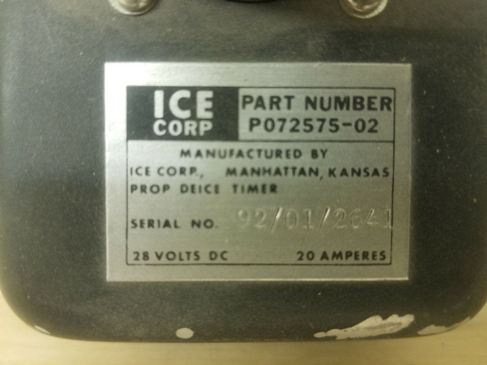 Cessna ICE Corp Prop De-Icer Deicer De Ice Deice Timer Unit P072575-02