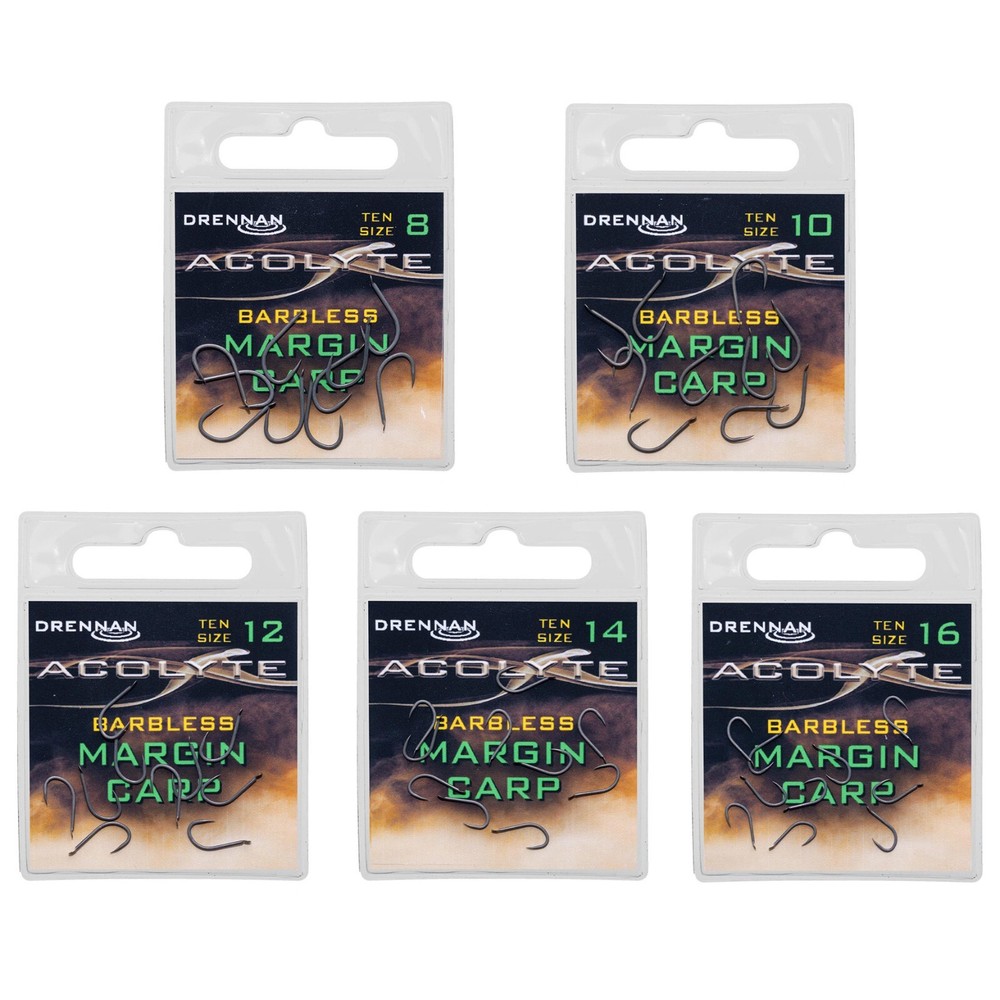 Drennan Acolyte Margin Carp Hooks - Barbless - NEW 2024