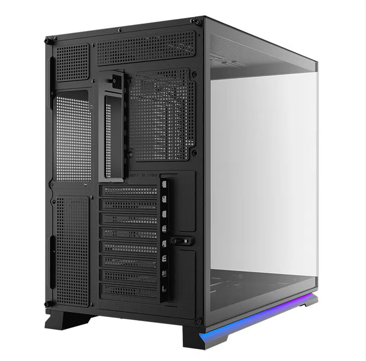 SAMA Image Fly Light Black Case - Hidden LED Strips, Back-Insert Motherboard