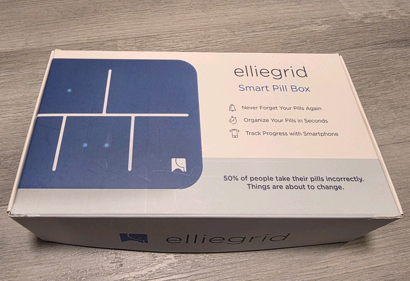 Elliegrid Smart Pill Box Organizer System with Charger Tested Working
