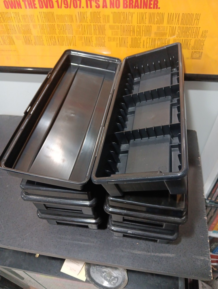 Cassette Tape Plastic Boxes With Lids Stackable Alpha Vintage Tape Storage