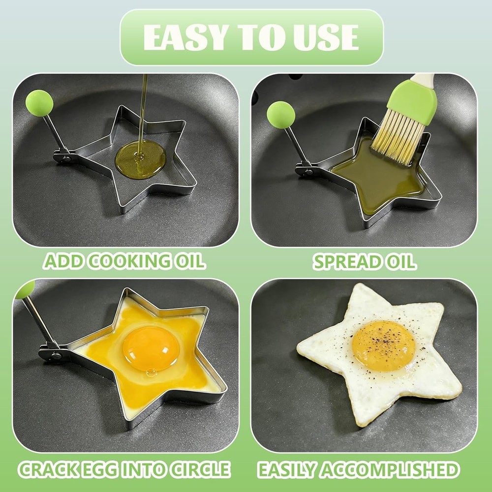 8 Piece Metal Pancake/Egg Molds