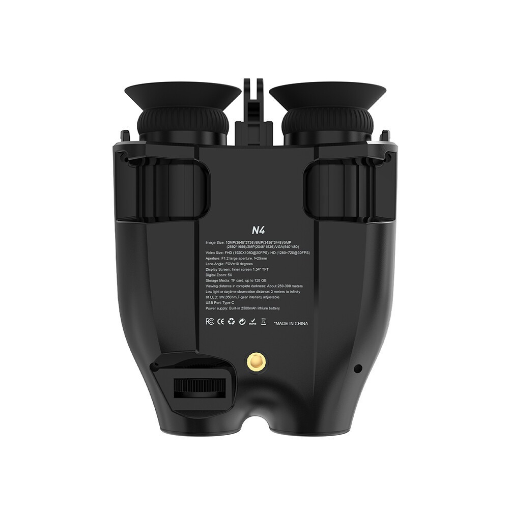 Head Mounted Night Vision Goggles Binoculars FHD Digital IR Hunting Rechargeable