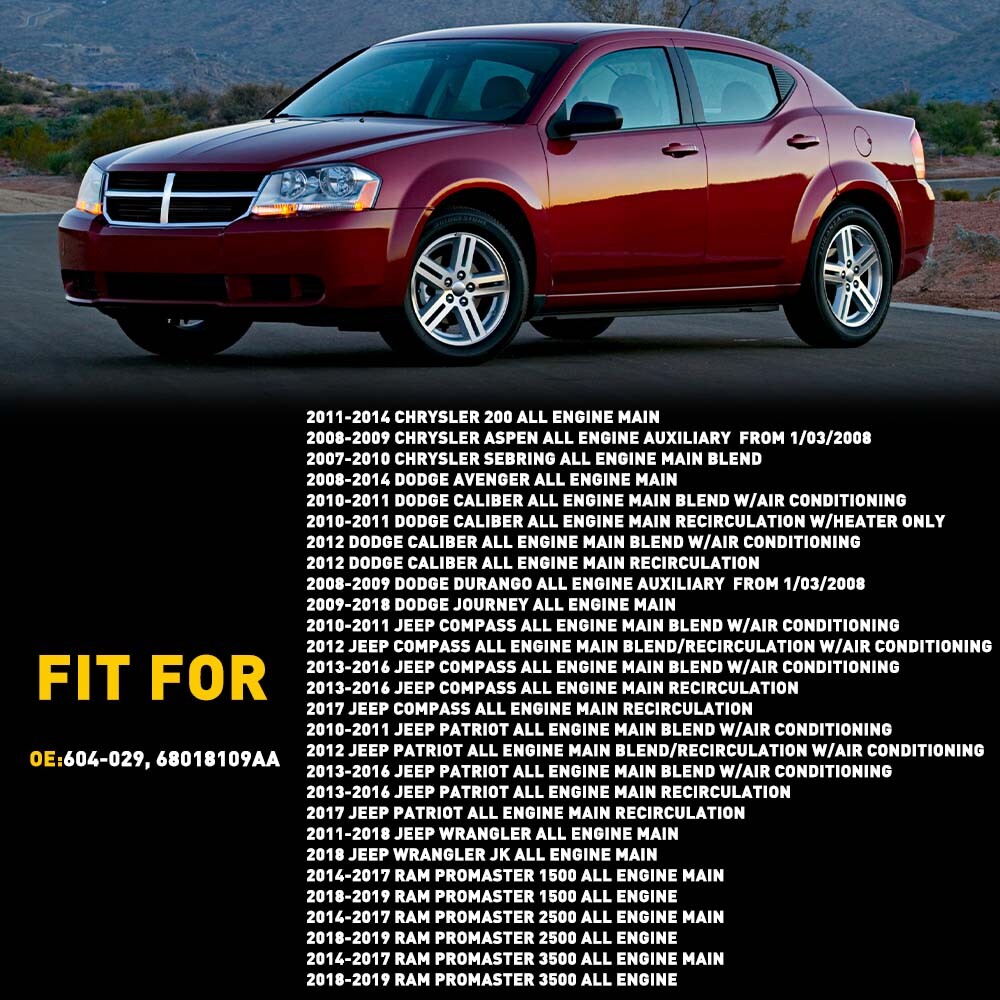 For Chrysler 200 Dodge Avenger Journey Jeep HVAC Heater A/C Blend Door Actuator⭐