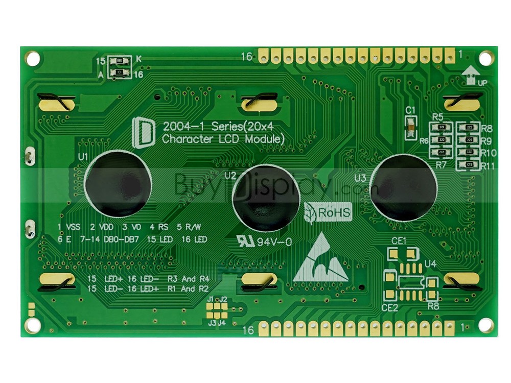 5V Black 20x4 Character LCD Module Display w/Tutorial,HD44780 Controller,Bezel
