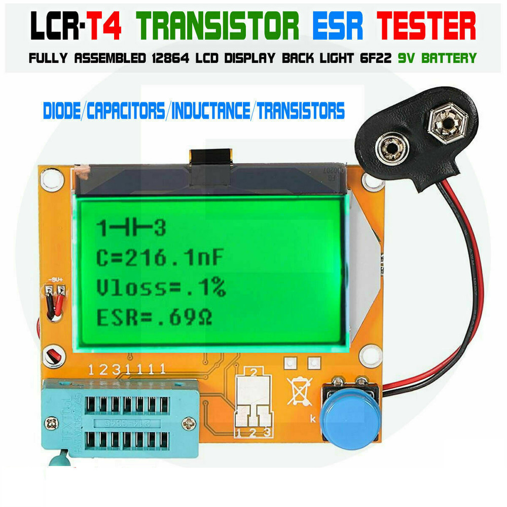 1X Meter Transistor Tester Diode Triode Capacitance SCR Inductance M328 LCR-T4