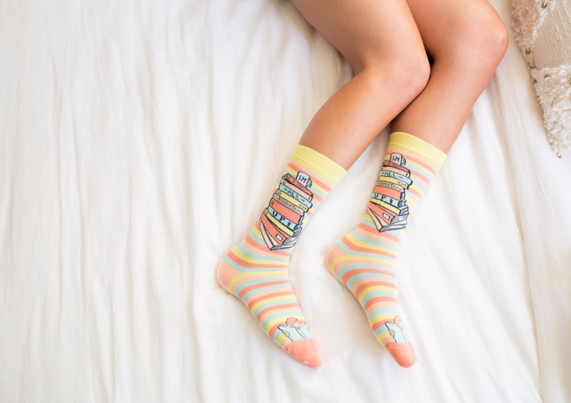 Women's I'm All Booked Up Socks Funny Reading Books Teacher Footwear