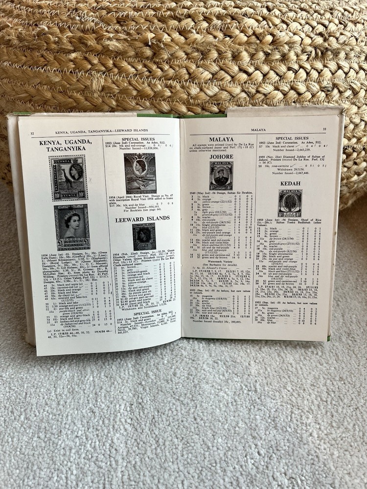 1957 Commonwealth Catalogue Queen Elizabeth Stamps -(Dust Jacket Rip)