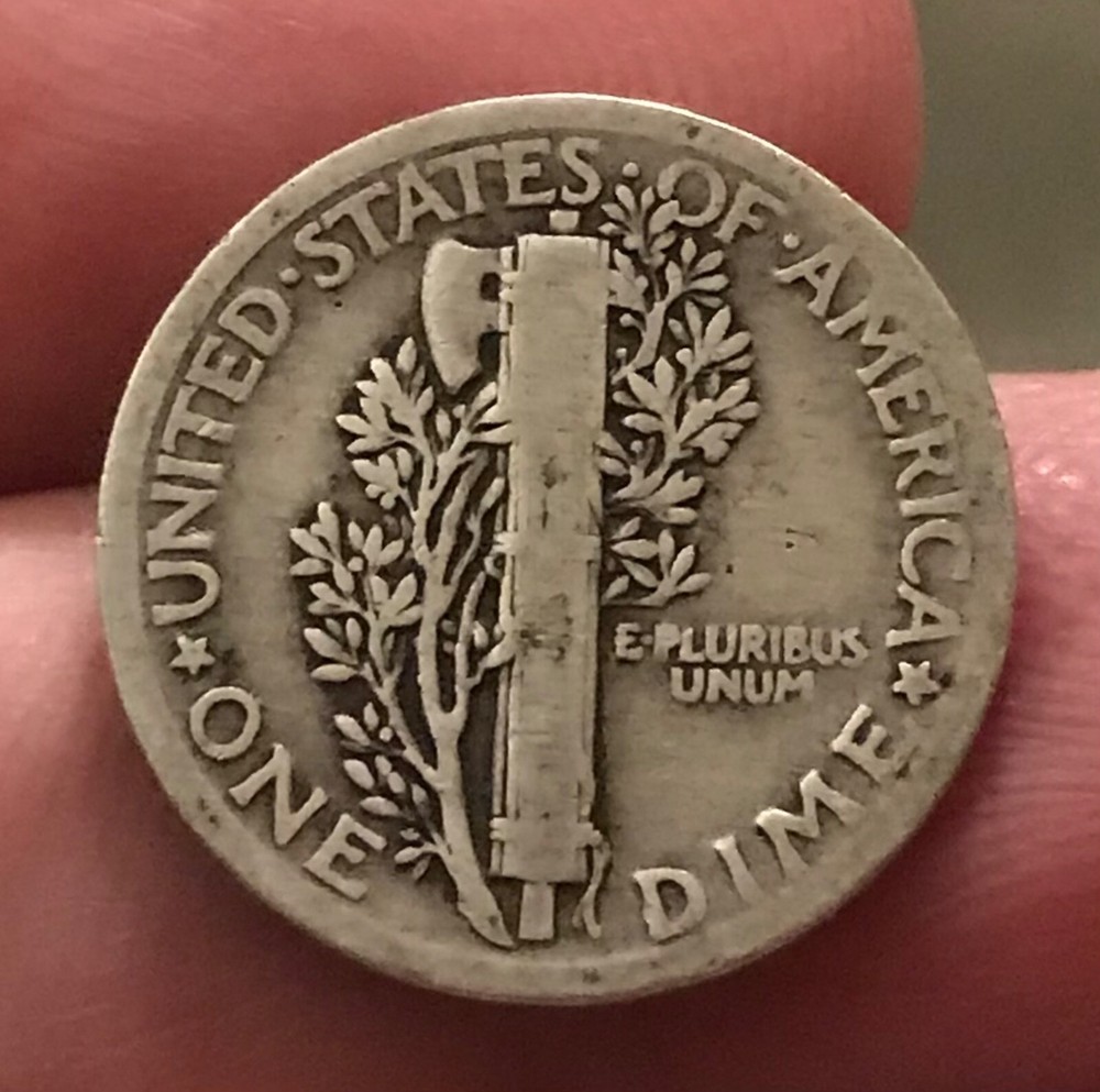 1921 Mercury Dime, VG+, better date