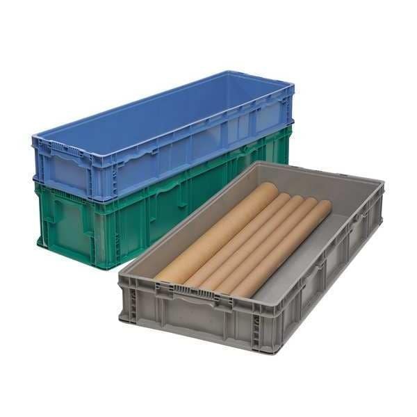 Orbis So4815-7 Blue Solid & Stackable Straight Wall Storage Container, 17.2
