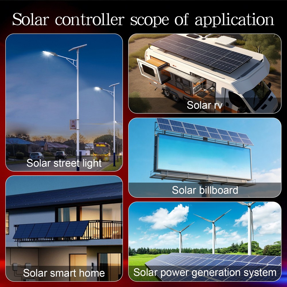 60/100A MPPT Solar Charge Controller 12V/24V Auto Tracking Solar Panel LCD NEW