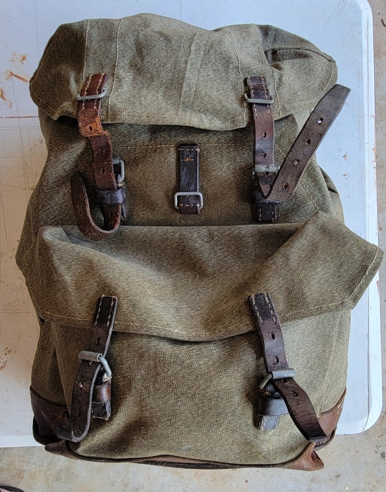 Swiss Army Mountain Pack Backpack Rucksack Canvas Salt & Pepper
