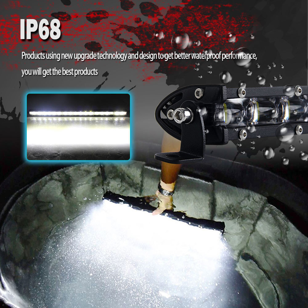 Behind Grille Mount 26" Slim LED Light Bar w/ Wiring For Ford 2016-19 Explorer